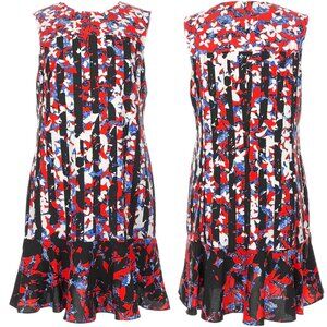 Peter Pilotto for Target Shift Dress with Hem Flounce - Red/White/Blue/Black - L